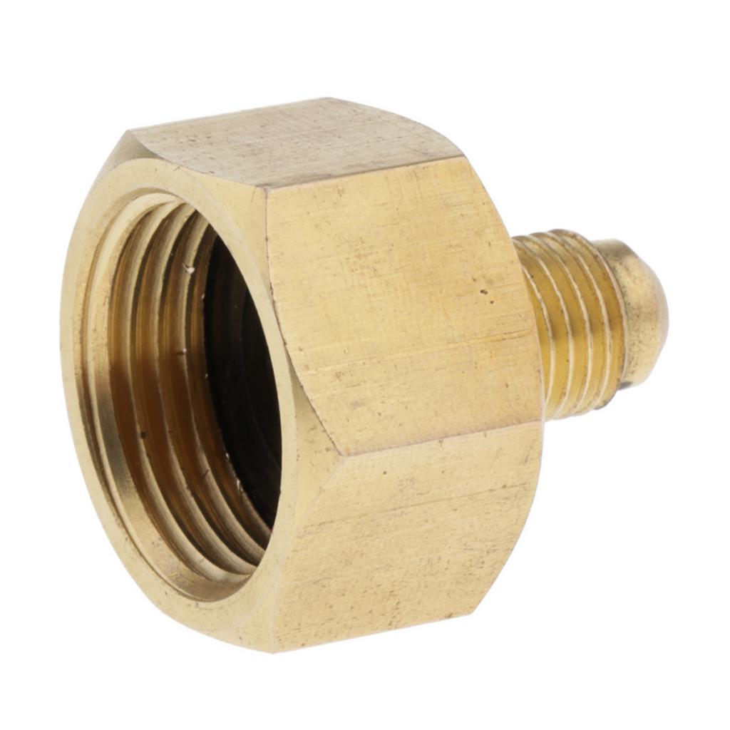 Solid Brass Air Conditioner Adapter Valve Refrigerant Tank Adapter Fittings