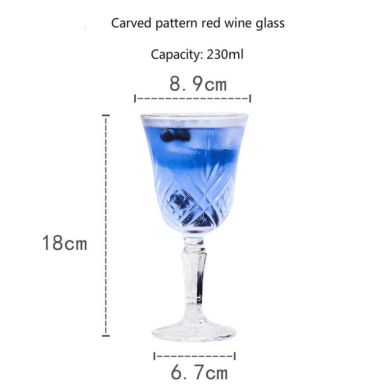 150-250ml Diamant Gravur Becher Wein Glas Tasse Kristall Glas Kunst Multi Zweck Whiskey Brandy Familie Elegante verkostung Tasse: 230ml