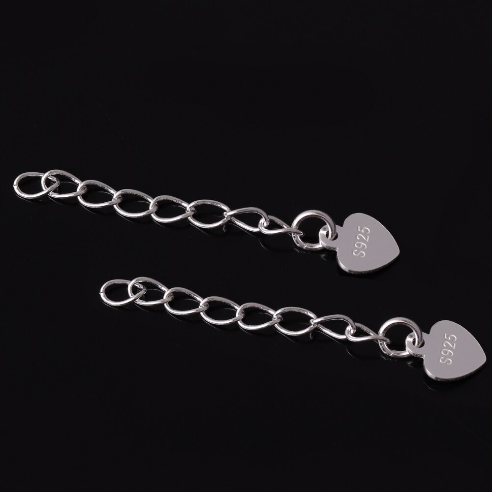 S925 Sterling Zilver Onregelmatige Hart Armband Staart Ketting Verlengketting Voor Diy Sieraden Maken Sieraden Accessoires Benodigdheden