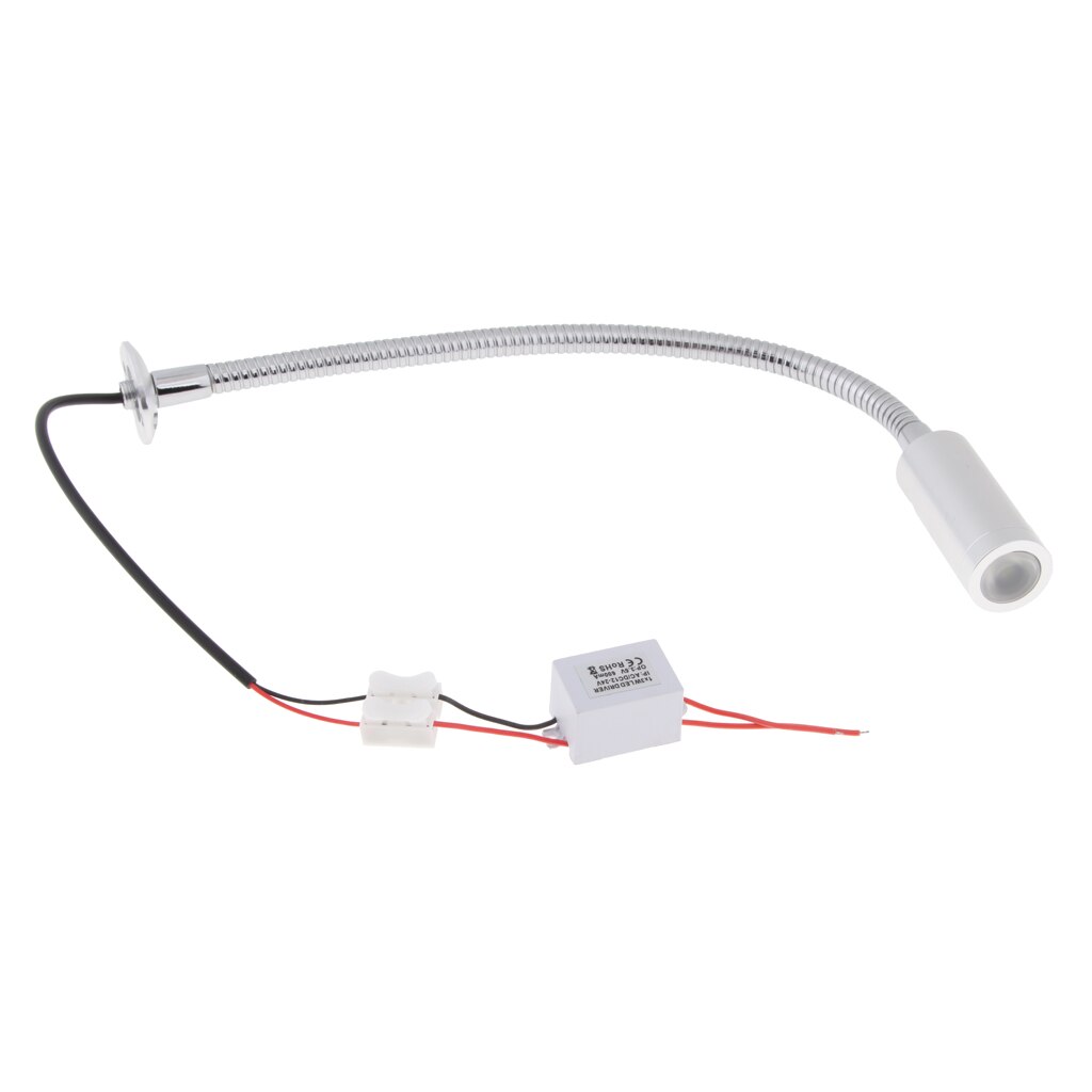 Vægmonteret læselampe led svanehals kortlampe  dc 12v 2w 150lm