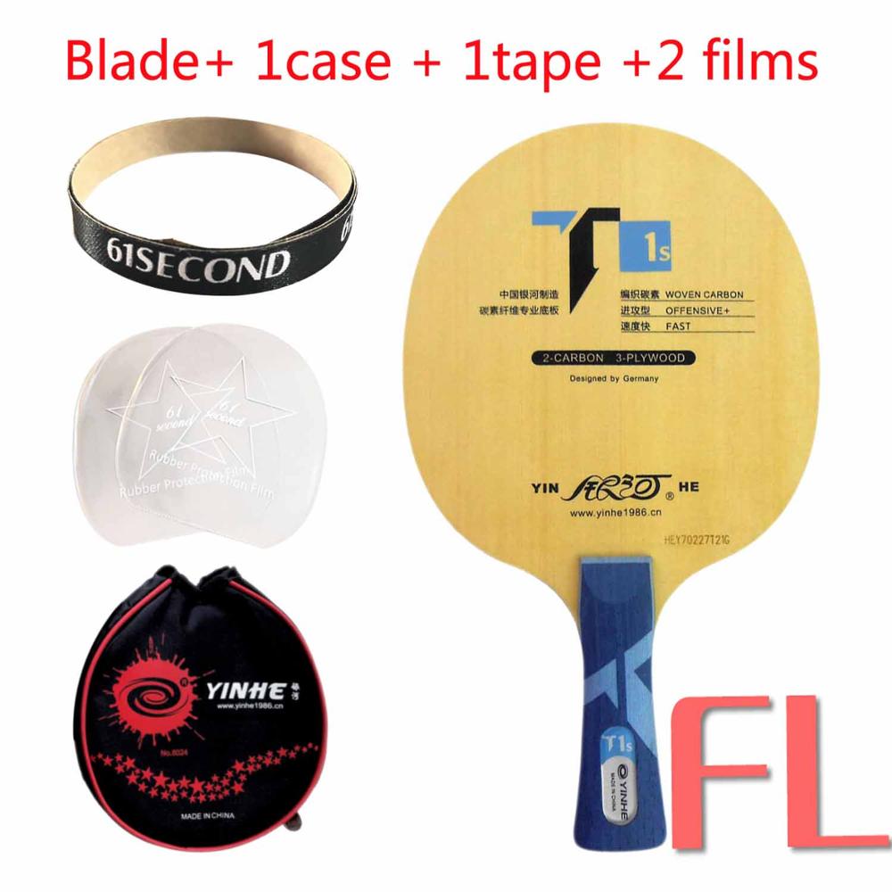 YINHE T-1S T1S Table Tennis Blade T-1 T1 Racket Ping Pong Bat Paddle Paddle: FL with Y 1case