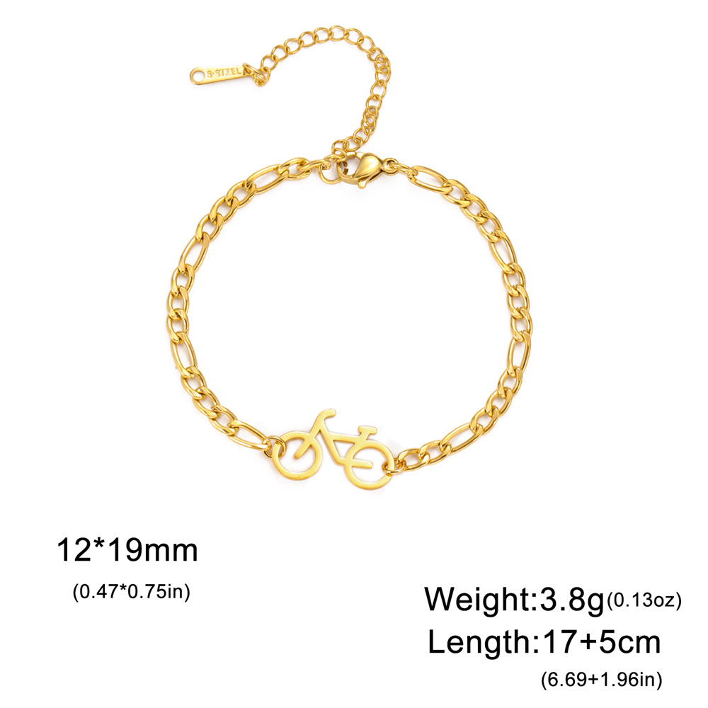 My Shape Pulseras de bicicleta para hombre y mujer, cadena de pie con colgante de acero inoxidable, cadena de mano, tobilleras, joyería