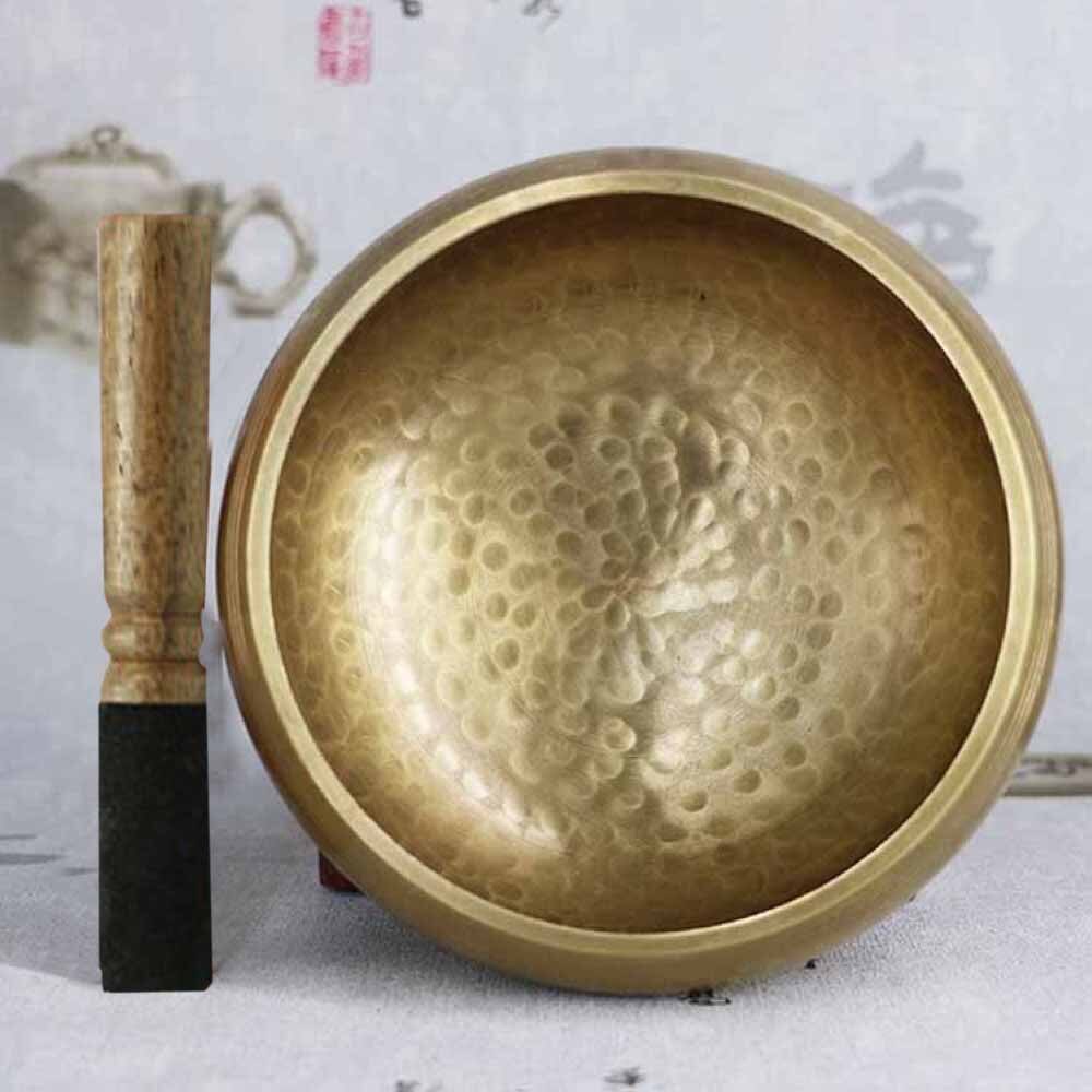 Tibetan Singing Bowl Set Buddha Sound Bowl Nepal Handmade Meditation Chanting Bowl for Healing and Mindfulness