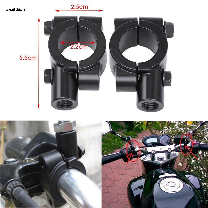 Abrazadera de montaje para espejo retrovisor de motocicleta, soporte adaptador para manillar de bicicleta, 8mm y 10mm, 1 unidad