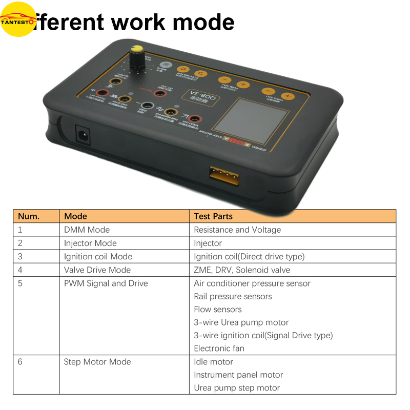 QDB 2A 3A 12~24V Ignition Coil Test Injector Tester Automobile Actuator Fault Detector Stepper Motor Instrument Diagnostic Tools
