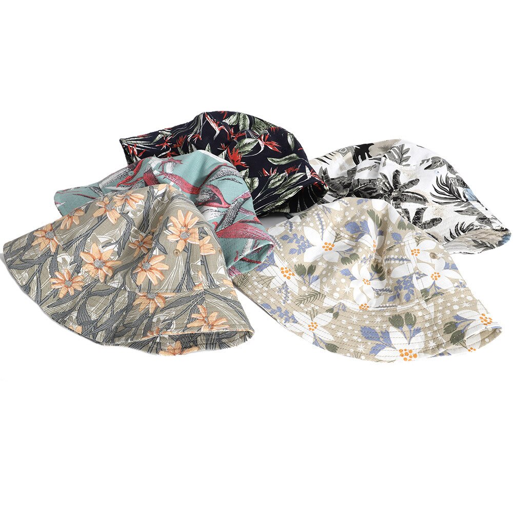 Sombrero de pescador con estampado de Bob para mujer, gorra de pescador con estampado de algodón, protección UV, para la playa,