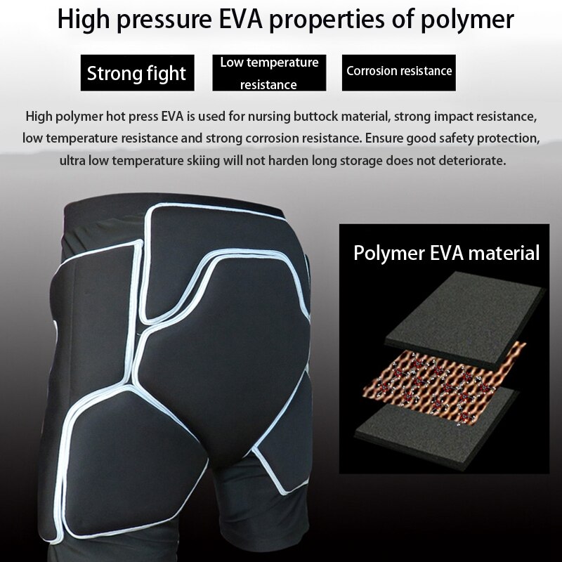 Calções de proteção proteção hip eva almofada resistência ao impacto adulto equipamento de proteção para esqui snowboard