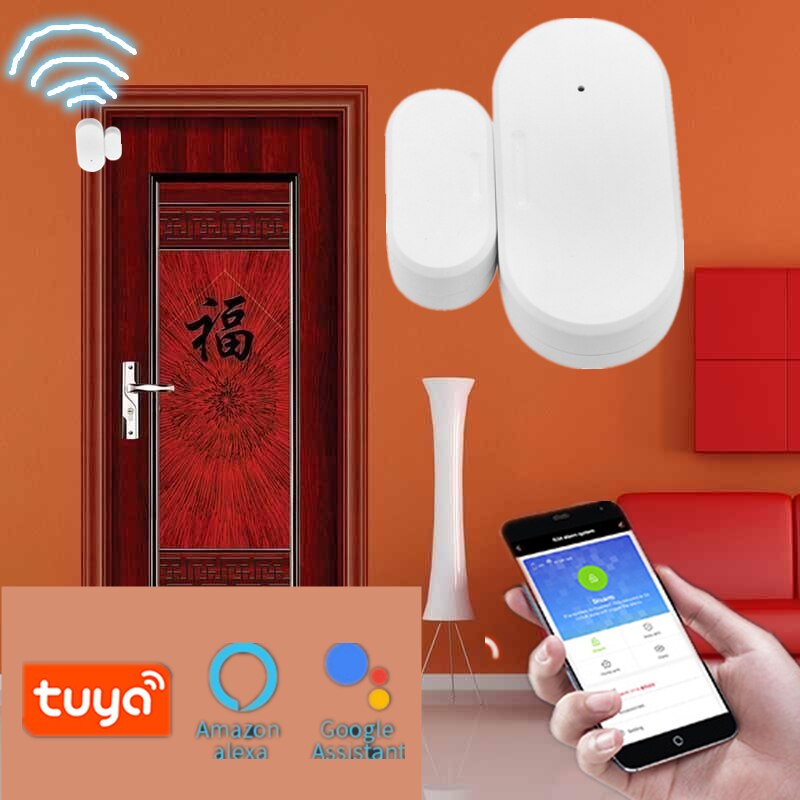 Tuya Smart Wifi Deur Sensor Deur Open/Gesloten Detectoren Magnetische Schakelaar Raam Sensor Home Security Alert Beveiliging Alarm