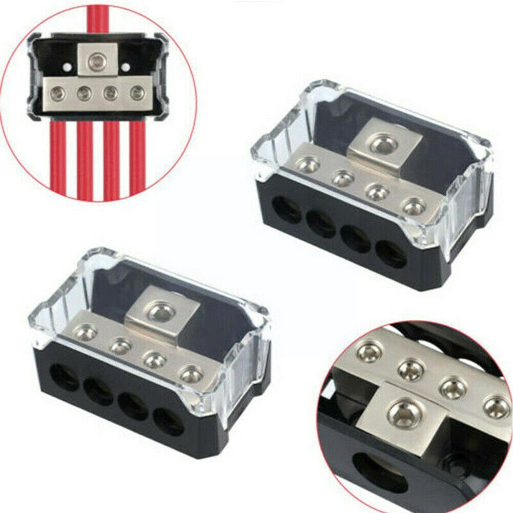 One-out Four Car Junction Box Distribution Blocks Cable Power Ground Distribution Block Car Hub For Car Audio Power Amplifi A5y1