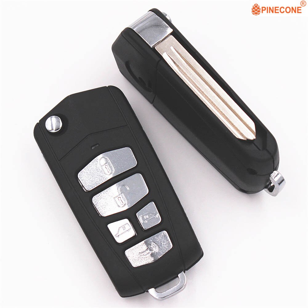 PINECONE for Kia Carnival Sedona Royale Hyundai Entourage 5 Button Key Modified Flip Folding Car Key Fob Shell Case