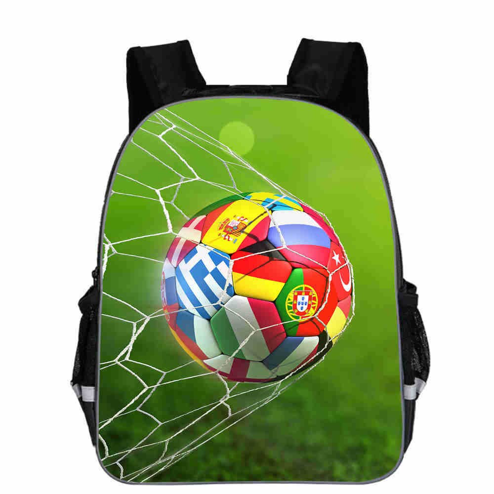 11 inch Children Bags 3D Ice Soccerly/Foot Ball Pattern for Teen Boys Girls Kids team Bags: 10