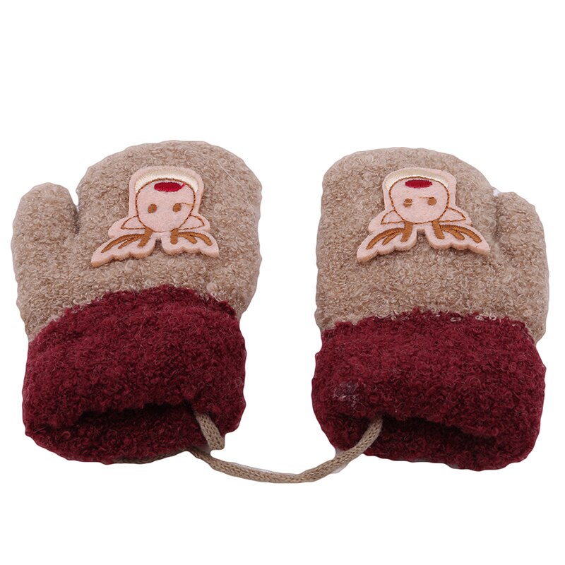 Children Clothing Cotton Flock Spring Autumn Winter Gloves Toddler Kids Cute Thicken Christmas Deer Girls Boys