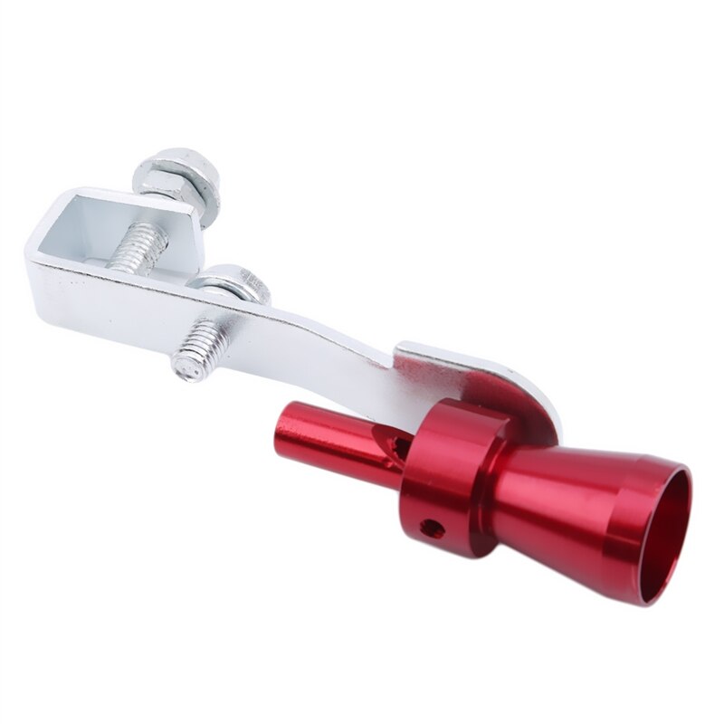 Universele Simulator Fluiter Uitlaat Nep Turbo Fluitje Pijp Geluid Uitlaat Blow Off Auto Styling Tunning: red  XL