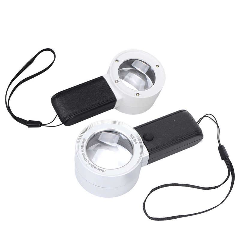 Handheld Magnifier Lighted Magnifying Glass 3 LED Lights for Reading for Antique for DIY
