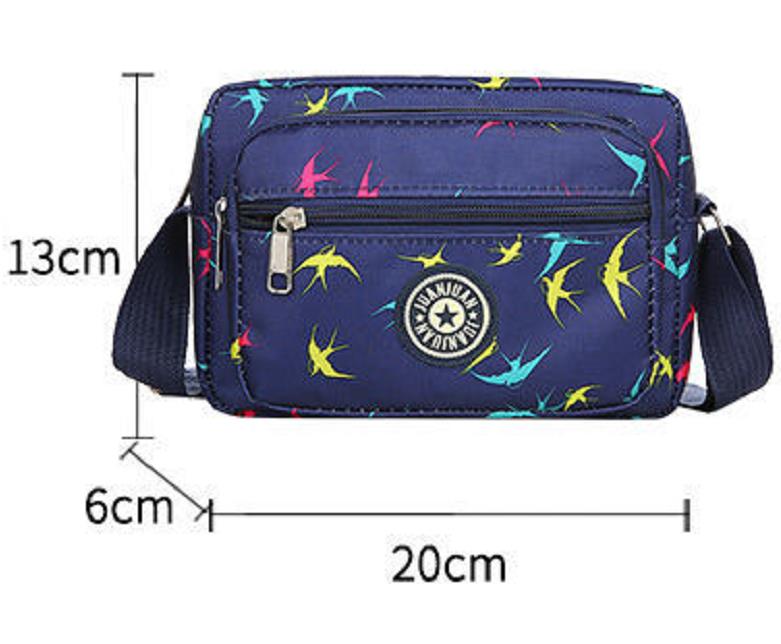 Women Nylon Shoulder Bag for Laidies Large Capacity Messenger Mum Bags Mini Woman&#39;s Crossbody Bag Zipper Closure Femme