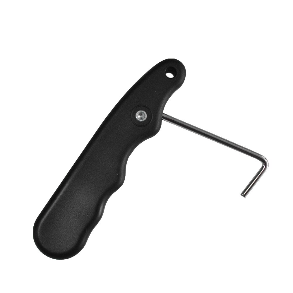 Extractor de patines de encaje, Tensor plegable para figuras de Patinaje con gancho extendido, práctico, deportivo, duradero, para Hockey sobre hielo, mango negro