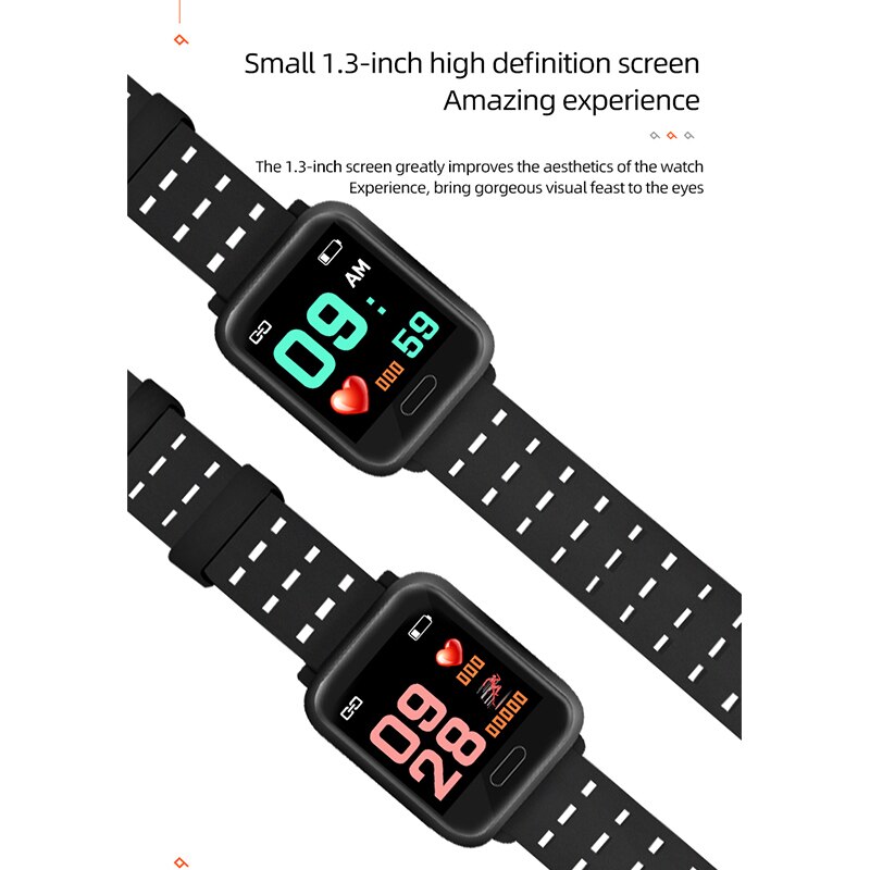 A6 fitnessband smart klocka smart band armband smartband bond touch sport puls blodtryck hälsa armband smartwatch