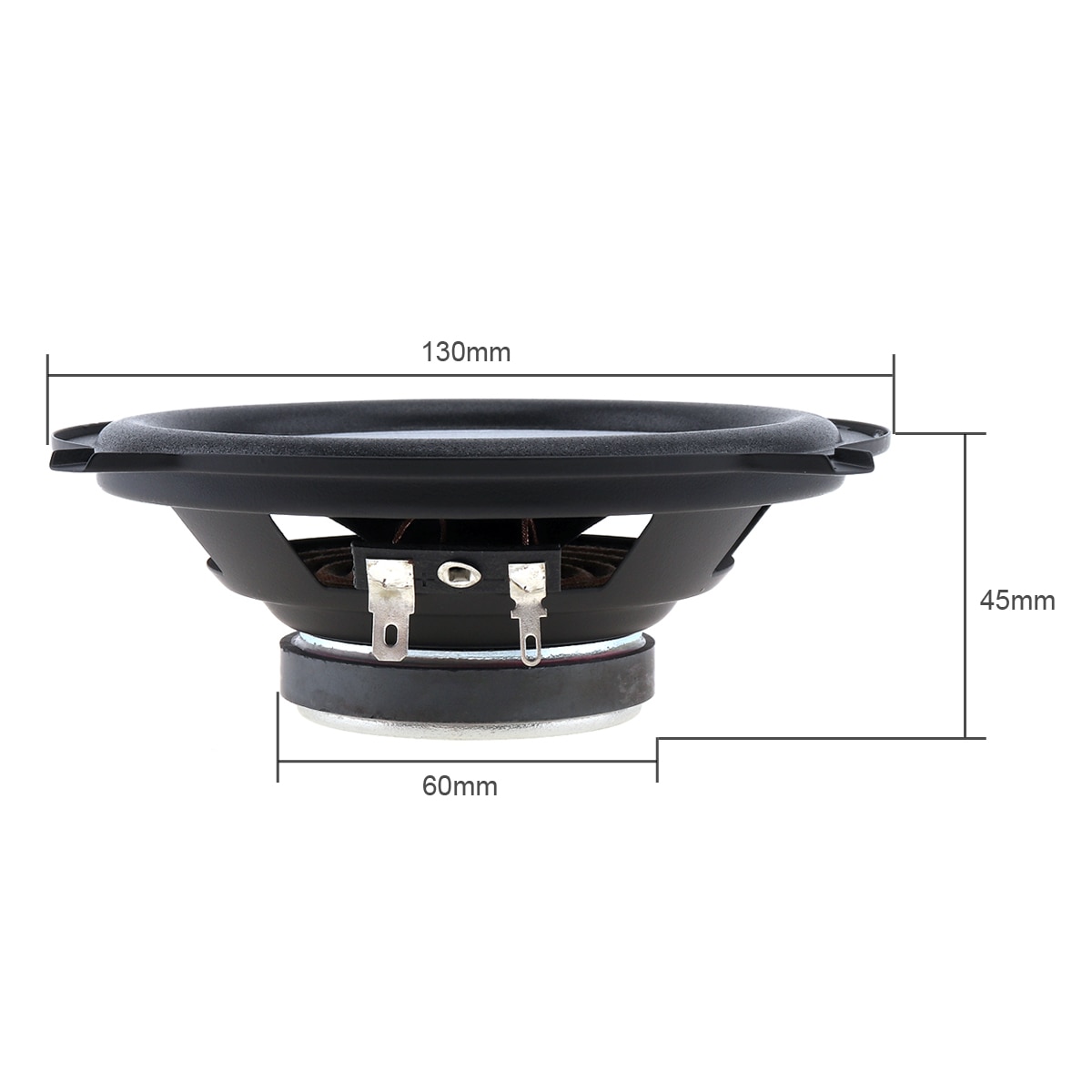 Altavoz Coaxial para coche, 5 pulgadas, 88dB, 60W, 2 vías, Hifi, frecuencia de rango completo, sensibilidad, altavoz de potencia, 1 par