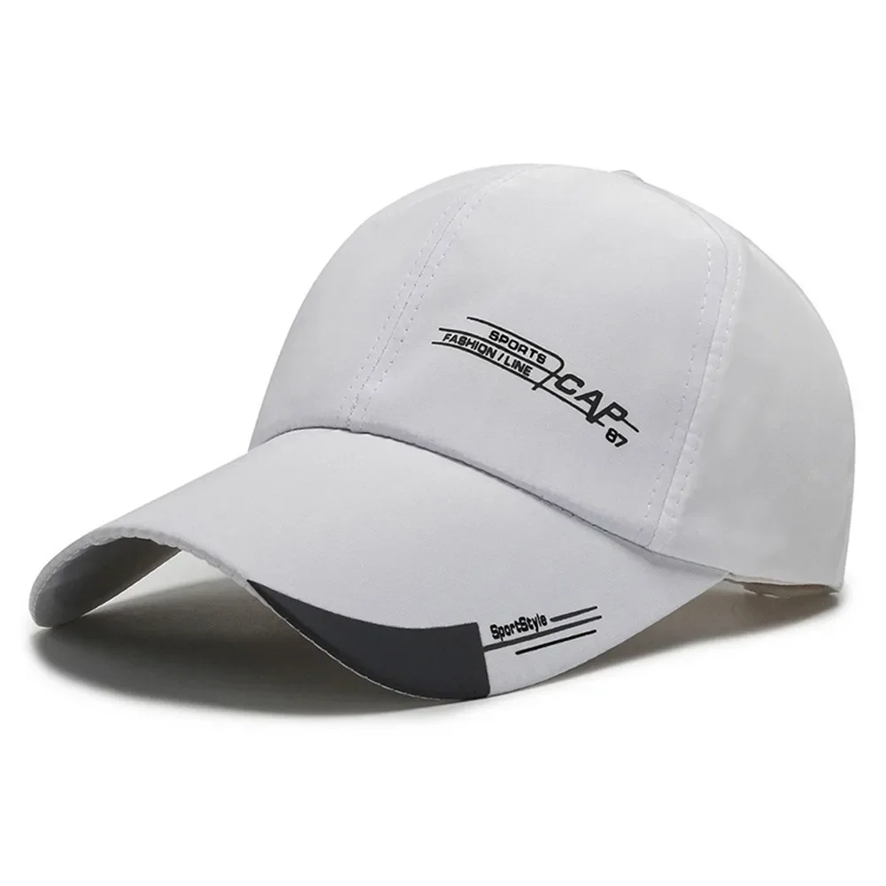 Novedad de verano, gorra deportiva para hombre, sombrero para pescado, línea de al aire libre, gorra de béisbol, visera larga, sombra, Snapback, sombrero para el sol, Gorras de hueso,: Lavanda