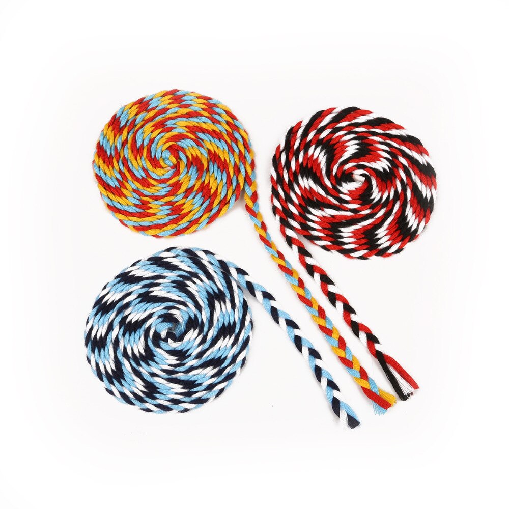 5 meter längd 7mm färgade polyestersnören flätat rep diy svart vit tjockt dekorativt rep garnlåda dekor hantverk