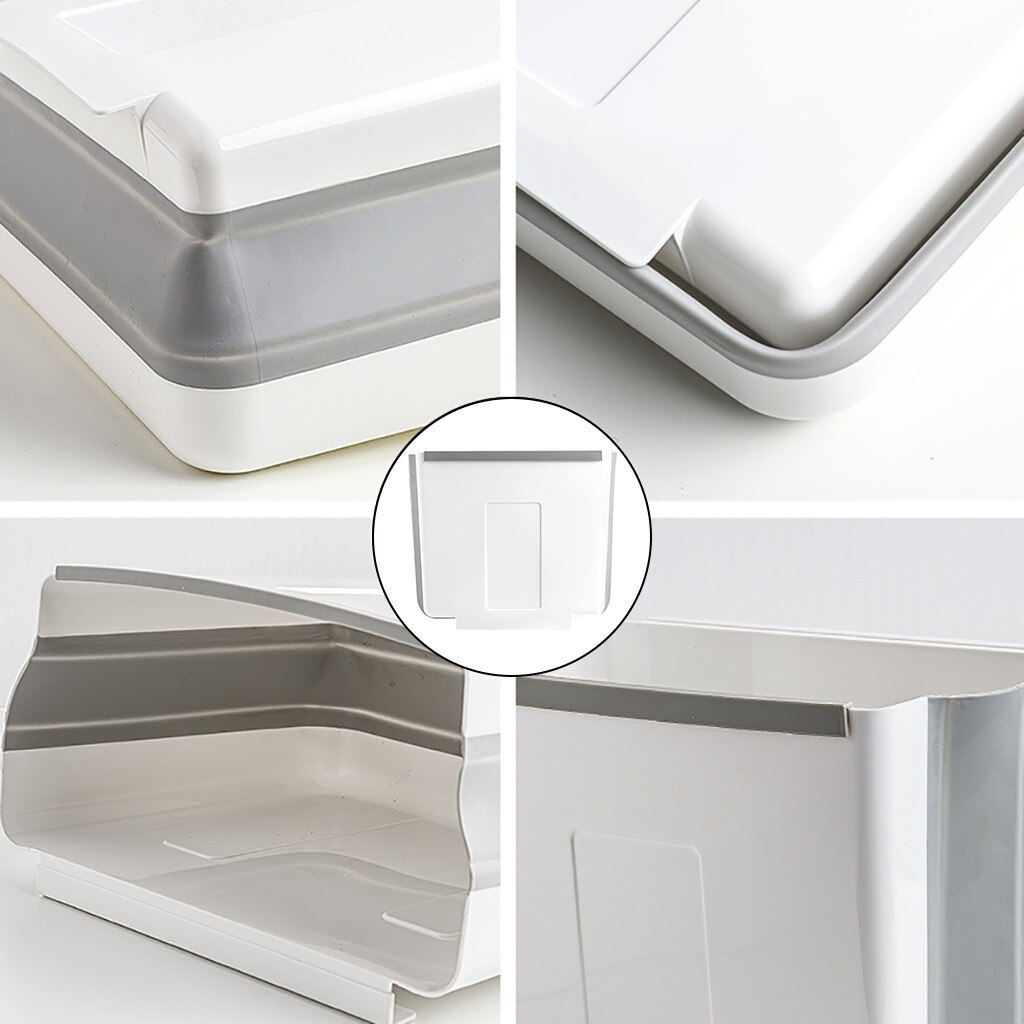 Kitchen Cabinet Door Hanging Trash Garbage Bin Can Rubbish Container Household Cleaning Tools Waste Bins