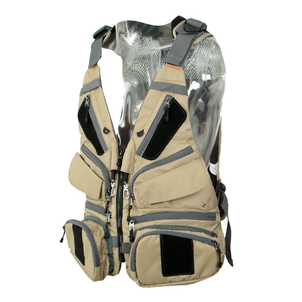 Fly Fishing Vest Jackets Fishing Backpack Mesh Back Waistcoats Hiking Vest