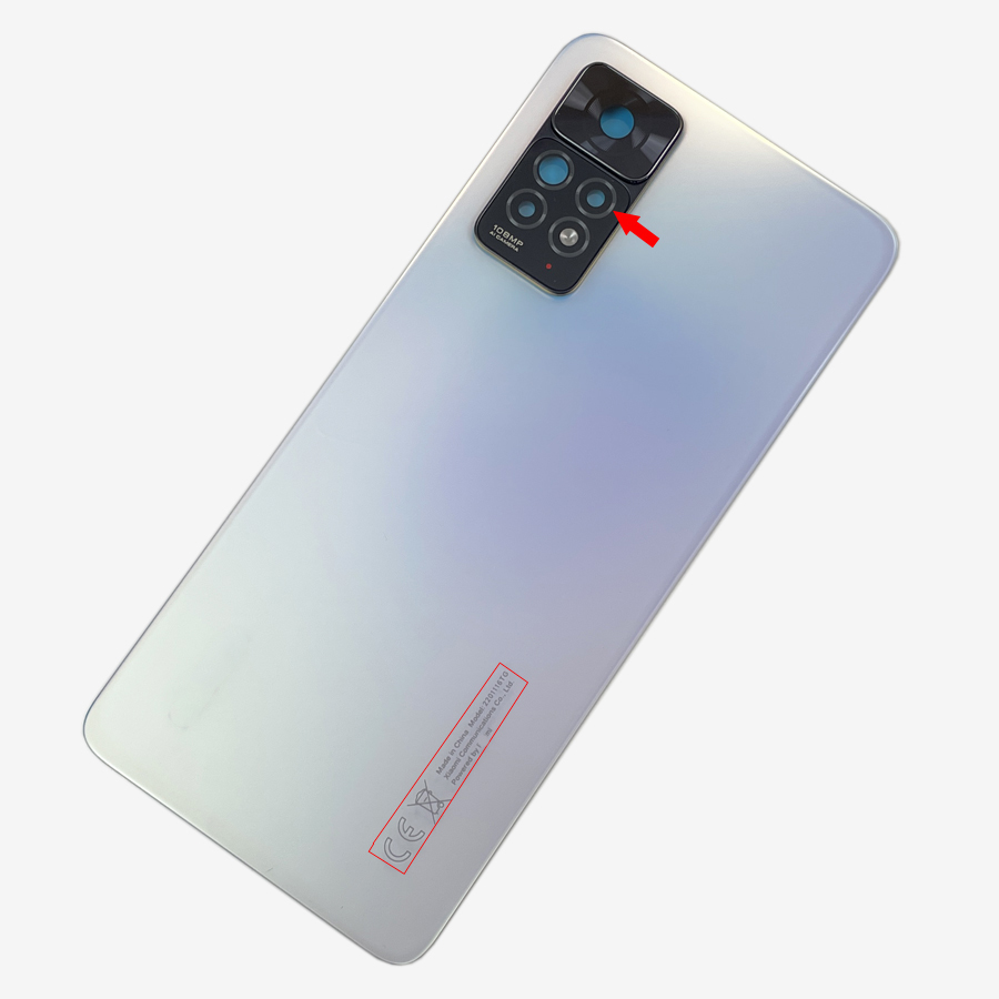 A+++ for xiaomi redmi note 11 pro 4g / 5g batteri bakdeksel glass redmi note 11e pro bakdør erstatningsdeksel lim: Rød