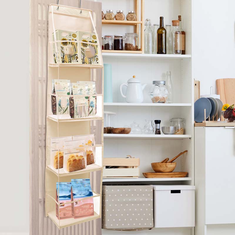 Organizadores colgantes plegables de 4 capas para puertas, hogar, dormitorio, ahorro de espacio, organizador de armario multifuncional, bolsa para zapatos y herramientas