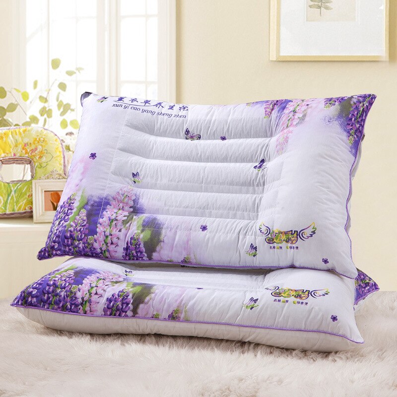 Almohada ortopédica para dormir, almohadas de alforfón Core lavanda, cama larga, almohada para dormir para el cuello, cervicales, buena salud, 1 unidad: 3D lavender 1pc