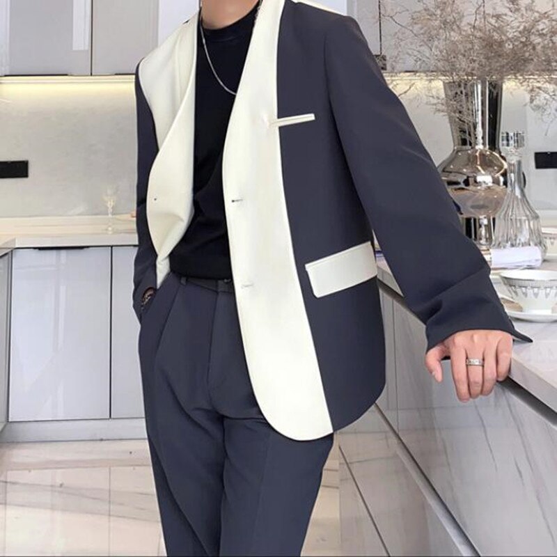 Men's All-match Slim-fit Plaid Casual Suit main image 0