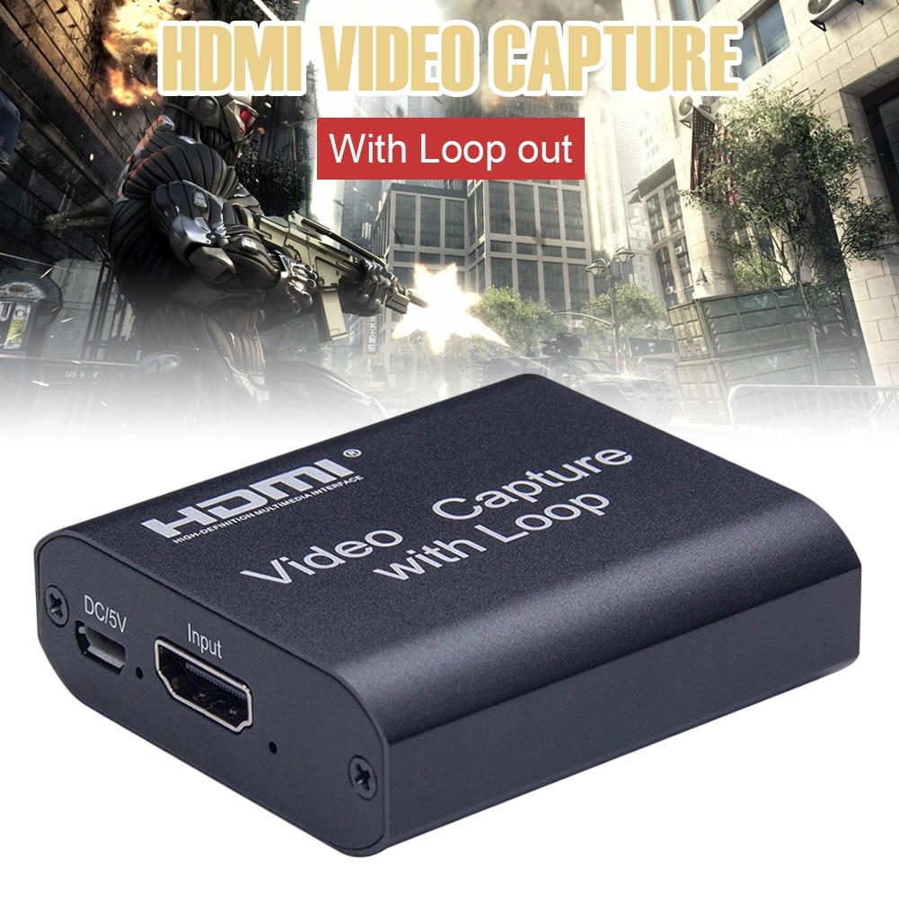 Video Capture Device 1080P With HDMI Loop-Out Video Capture Disk Game Capture Card For Windows Android And MacOS HD Capture
