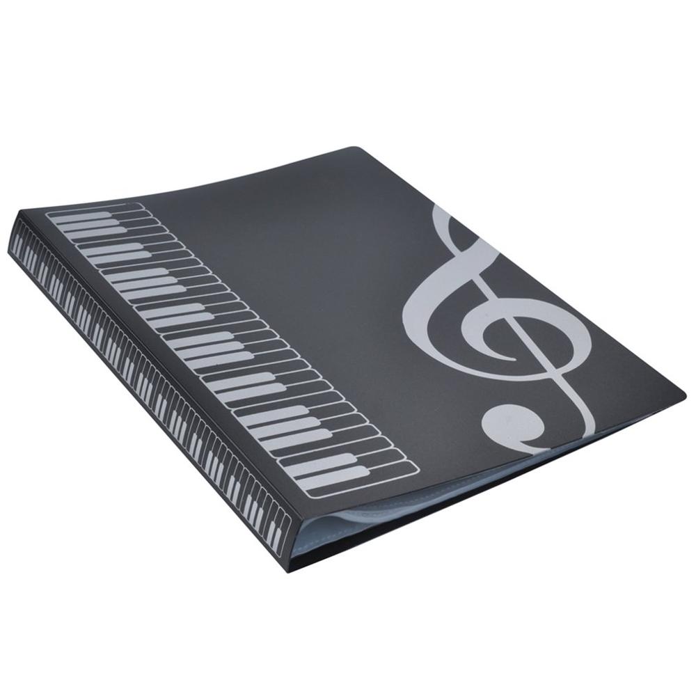 Carpetas de 80 hojas para libros de música A4, banda para partituras de Piano, carpeta tipo inserción coral, suministros de música, producto de almacenamiento de archivos resistente al agua