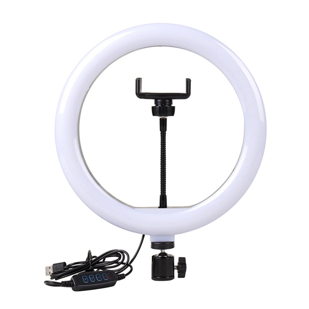 10Inch Video Licht Dimbare Led Light Ring Usb Ring Lamp 26 Cm Met Telefoon Clip