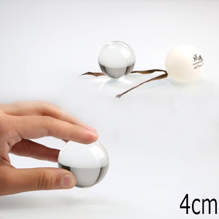 9cm genomskinliga kristaller linsboll fotografi dekoration akrobatik födelsedag hantverk dekor feng shui dekorativa bollar: 4cm