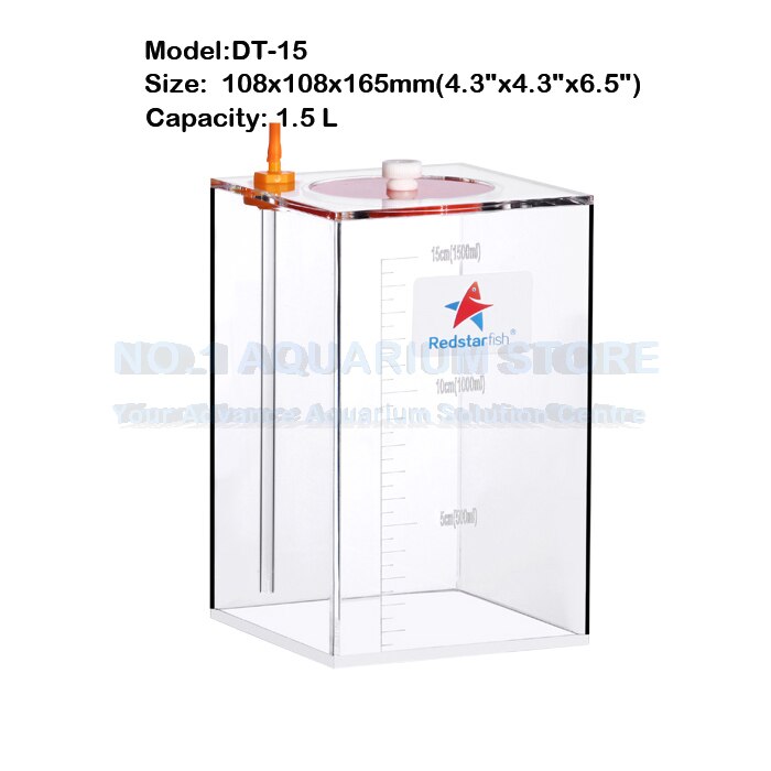 Red Starfish Dosing Pump DT-15 Scale Liquid Storage Bucket With Scale 1.5Liters Acrylic made: Default Title