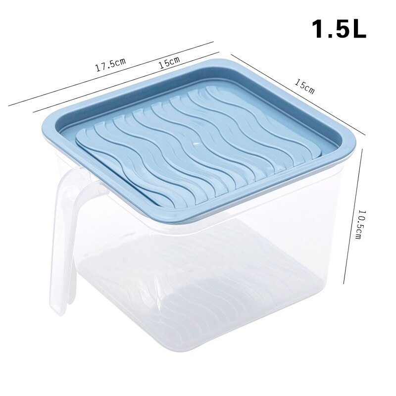 Transparent PP Refrigerator Storage Box Grains Beans Storage Box With Handle Fridge Cabinet Freezer Organizer Kitchen Gadgets: 03