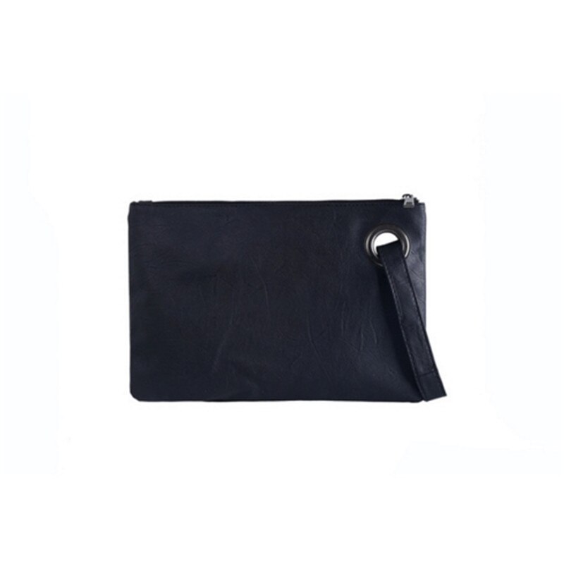 Märke kvinnor kuvert kopplingsväskor dam kväll festväska enfärgad dragkedja koppling handväska för fashionabla flicka: Svart