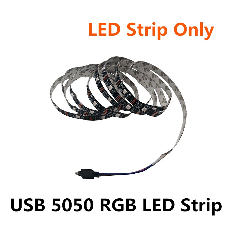 DC 5V USB LED Strip 5050 Waterdichte RGB LED Light Flexibele 50CM 1M 2M voeg 3 17Key Afstandsbediening Voor TV Achtergrond Verlichting: IP 20 Non Waterproof / Led Strip Only / 500CM