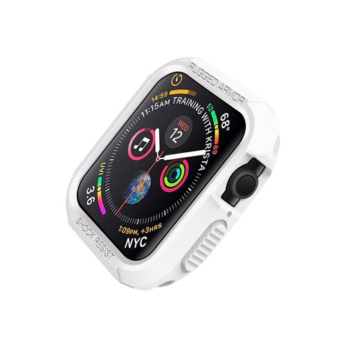 watch Accessories for apple watch case 42mm 44mm 40mm Protective cover iwatch apple watch 5/4/3/2 Tpu soft Shockproof bumper: white / 40mm