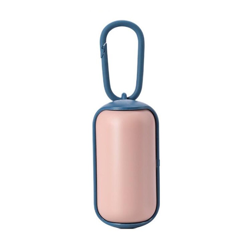 Portable Toilet Waste Box With Handle Trash Box Pet Toilet Bag Dispenser Pet Toilet Cleaning Supplies: blue-pink