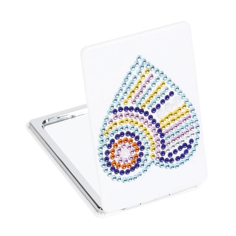 5D bricolage diamant peinture miroir Mini poche femmes fille maquillage miroir papillon strass diamant broderie miroirs: 09