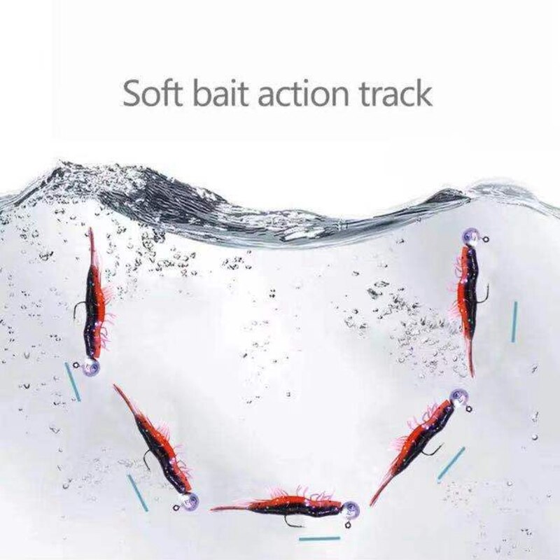 ANKIKEDI-Señuelo de Pesca de Silicona Blanda Similar a una Gamba, Cebo para Pescar Lubina, Carpa o Lucio, Ideal para Usar desde Roca