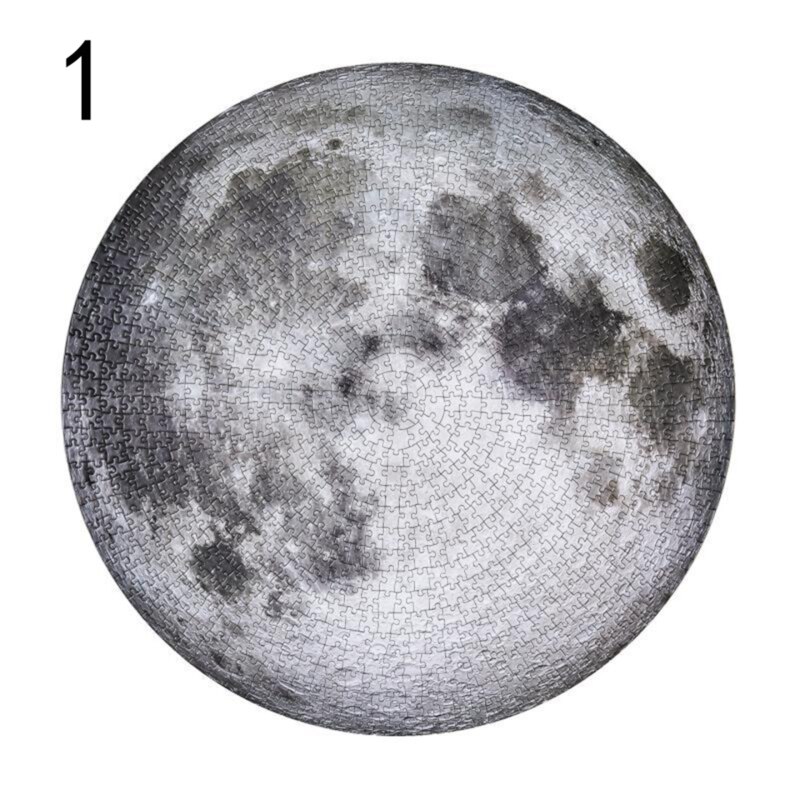 1000 Stuks Papier Kinderen Puzzels Leren Speelgoed Intellectuele Game Moon Mars Aarde Volwassenen Kids Vroege Onderwijs Speelgoed: Moon