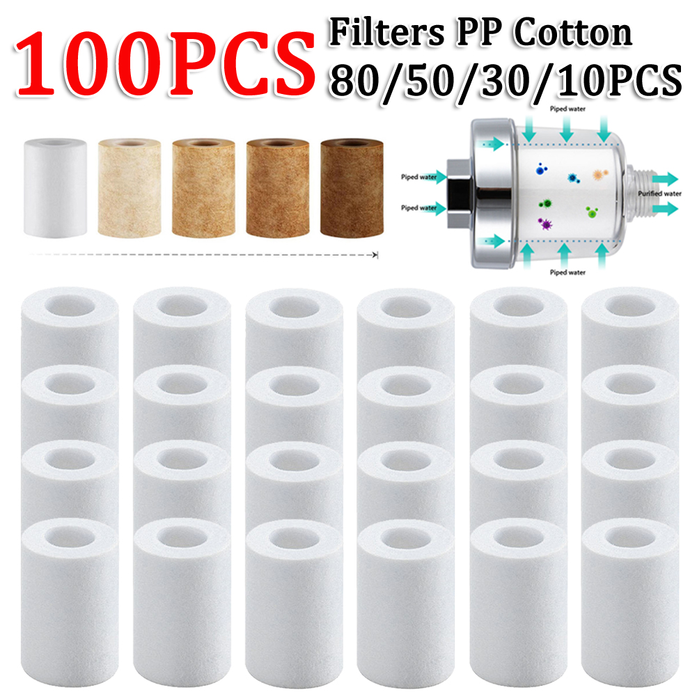 2-100pcs Universal Faucet Filters PP Cottons Water Outlet Purifier For Kitchen Bathroom Shower Filter PP Cotton Faucet Accessory