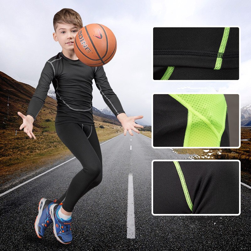 Winter Thermal Underwear Set Children Warm Thermo Underwear Homme Masculino Long Johns Boys Girls Lucky Johns Fitness Quick Dry