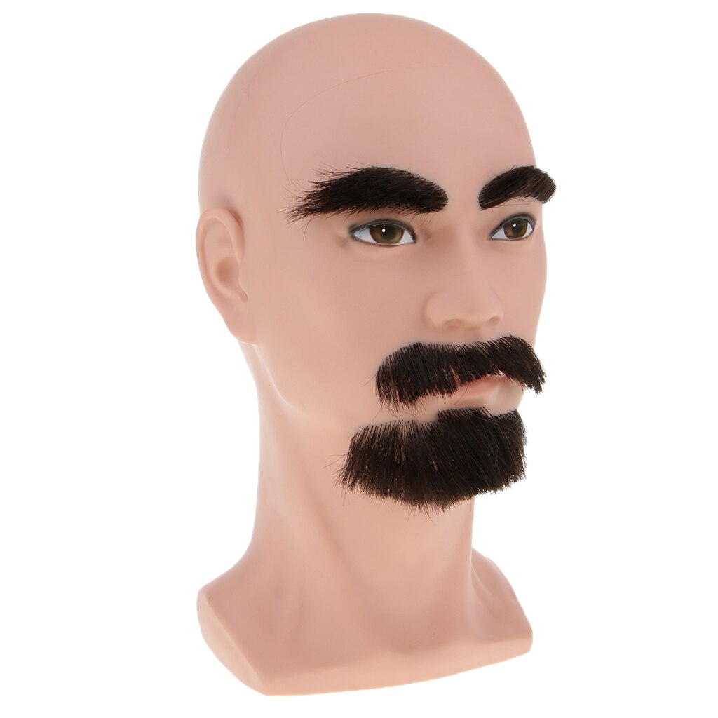 Male Cosmetology Mannequin Manikin Head with Beard for Wigs Making Glasses Hats Caps Display Short Beard