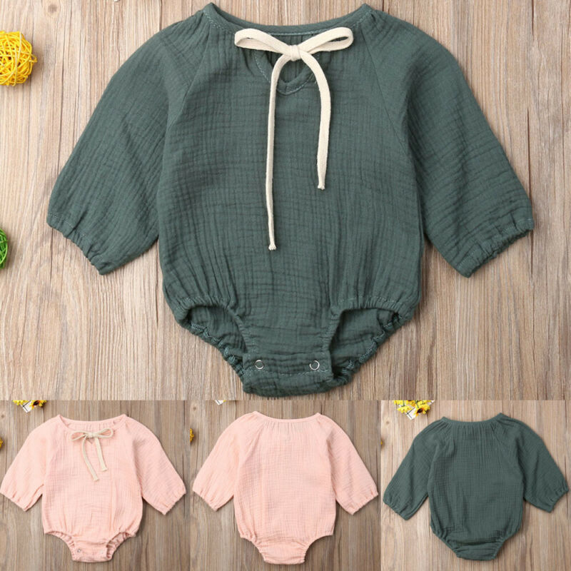 PUDCOCO – vêtements pour -né fille et garçon, barboteuse à manches longues, combinaison de soutien-gorge,