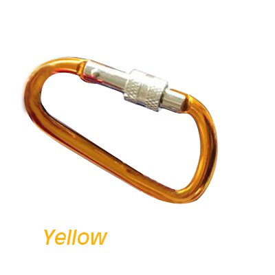 8 # D soort Grote Aluminium Karabijnhaak Outdoor Veiligheid Hangen Gesp Kleur Draad Sleutelhanger Karabijnhaak Sleutelhanger Karabijnhaak CL281: Yellow