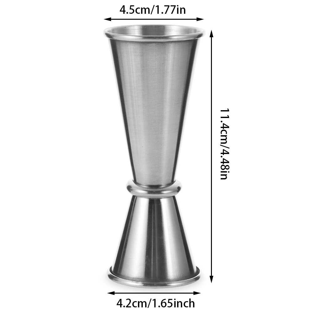 1pc Dual Shot Measure Cup Stainless Steel Drinking Cup Bar Tools Kitchen Gadgets Measure Jigger Drinking Spirit Bar Barware Tool: C 30 and 50ml