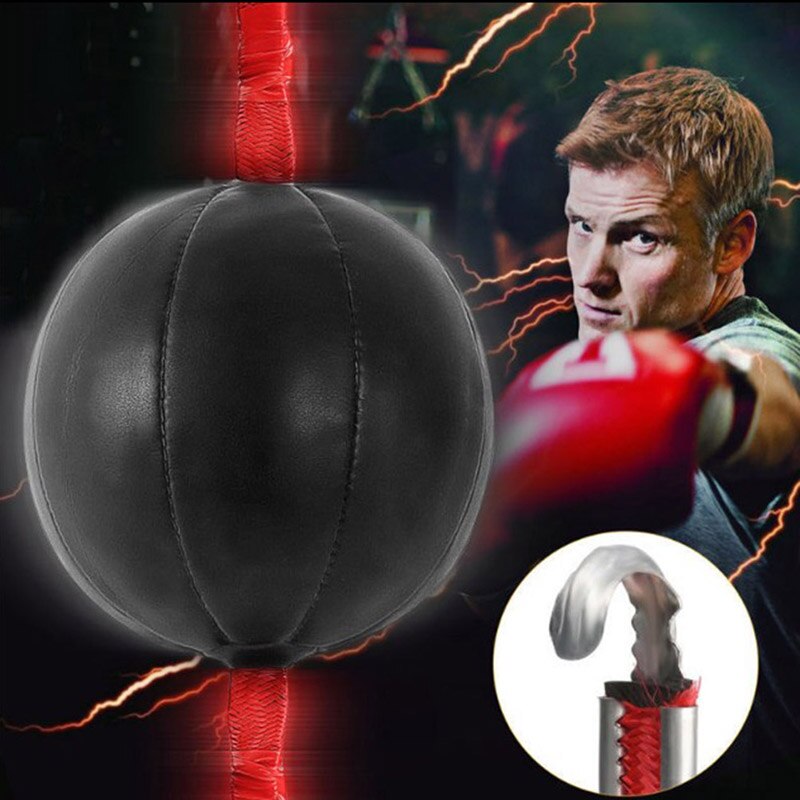 Boksesæk pu læder gym boksesæk træning fitness sport praktisk hastighedsudstyr dobbelt ende bokse hastighed bold